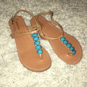 Turquoise detailed sandals